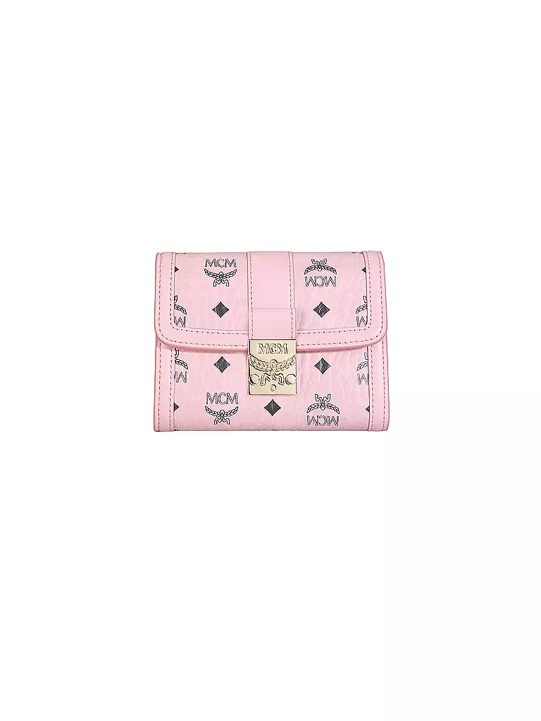 Original MCM TaschePatricia Millie Wallet Geldbörse mit online Schulterkette rosa